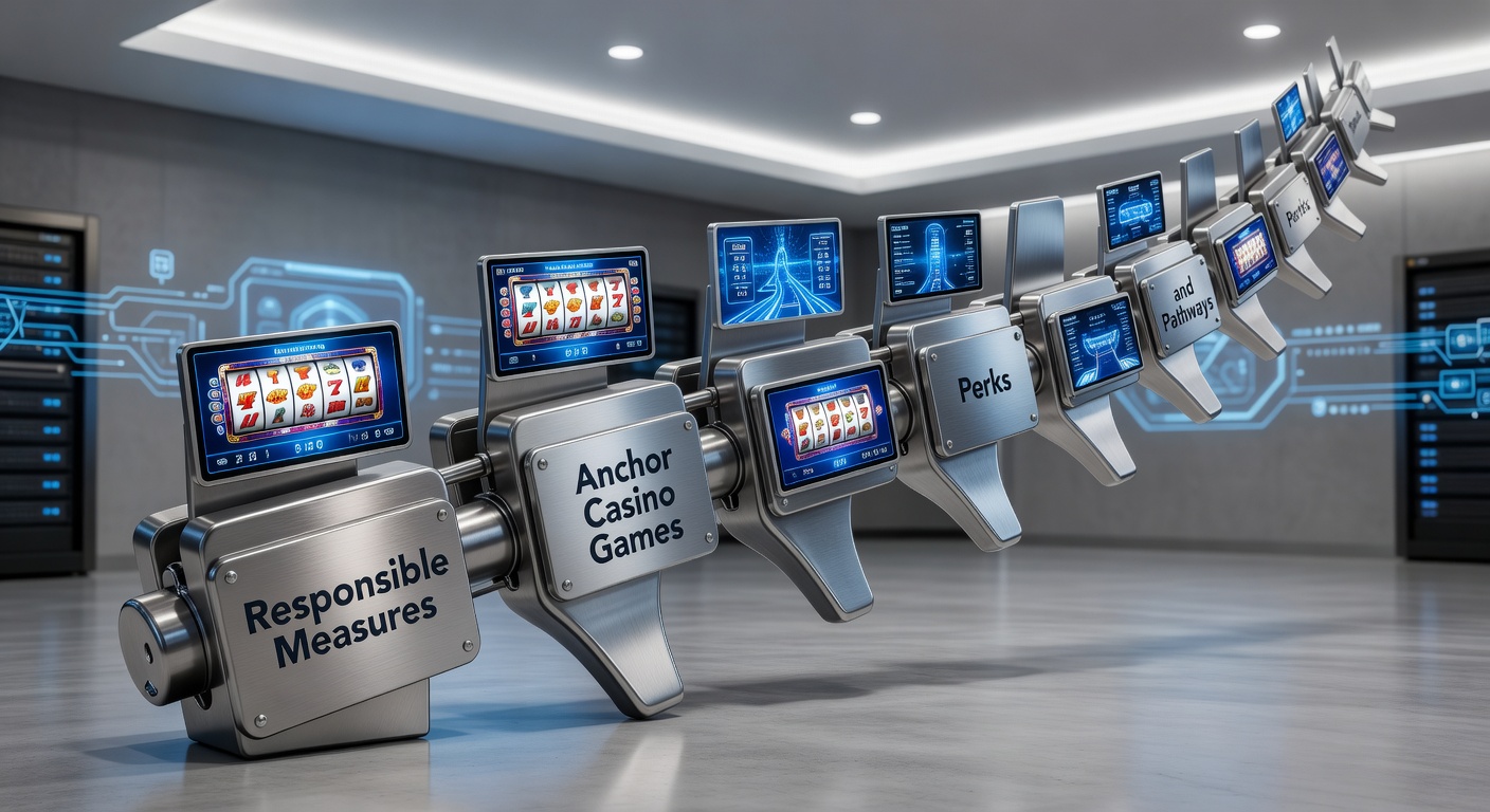 Digital dashboard showing deposit limits, session timers, and self-exclusion options integrated into a vibrant casino game interface