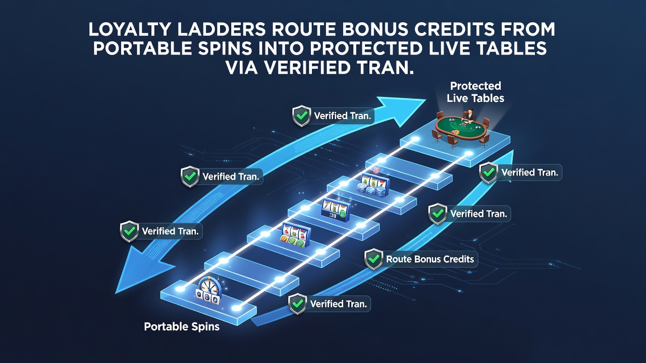 Flowchart of verified transfer process between mobile spins and live tables including tier progression indicators