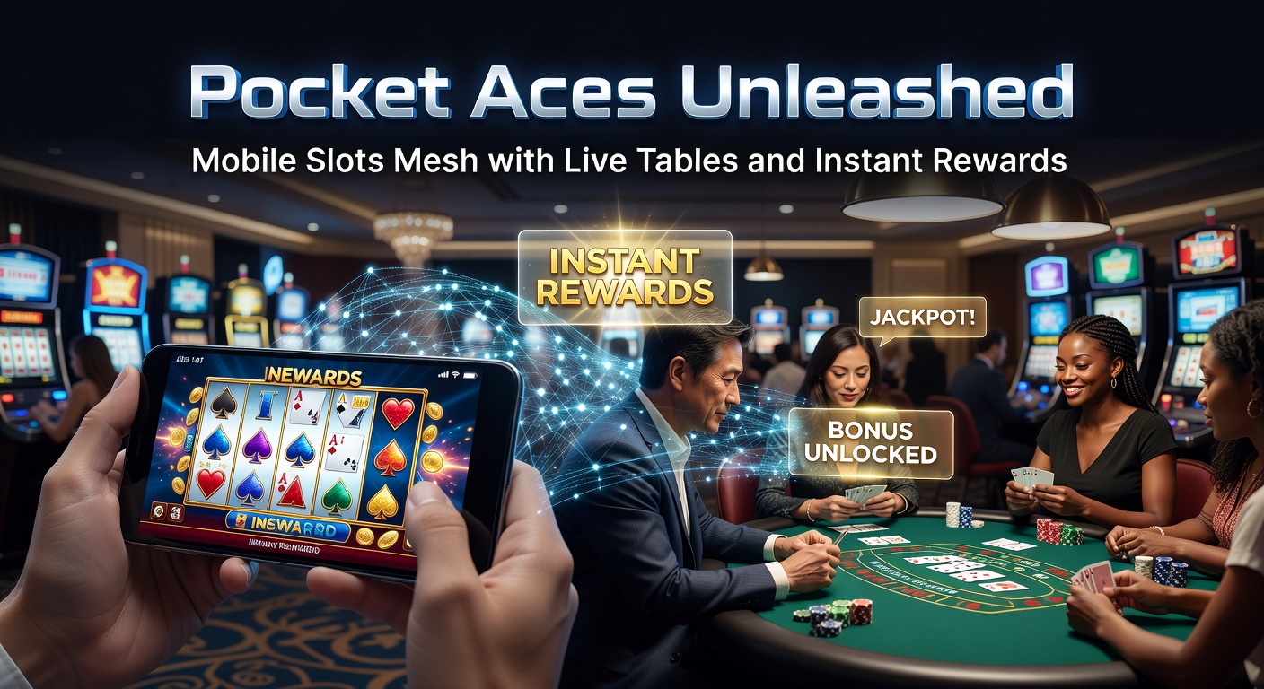 Vibrant mobile screen showing slots spinning alongside a live blackjack table with dealer visible, instant reward pop-up glowing in the corner