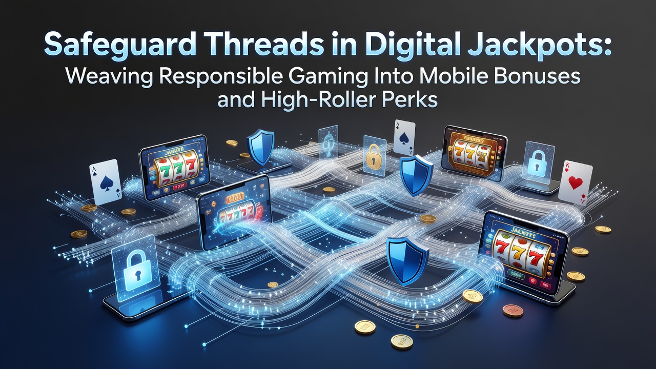 Digital jackpot interface showing layered security indicators alongside mobile bonus displays and high-roller account dashboards