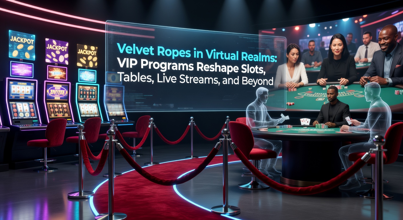 High-roller accessing VIP live stream on tablet, surrounded by floating slot icons and exclusive perks